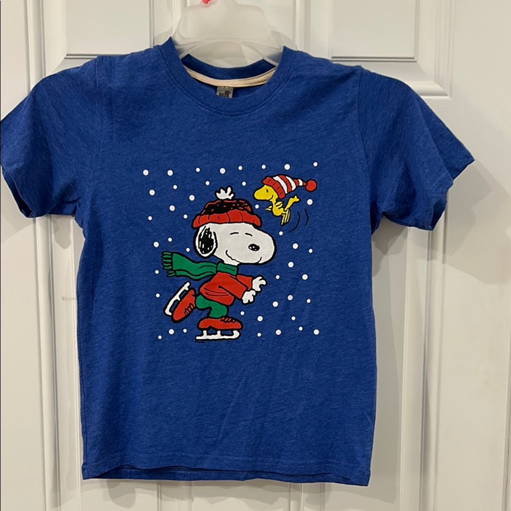 Blue Snoopy Kids Christmas Shirt
